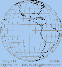 Satellite map from 35786km above the equator at 97 west longitude