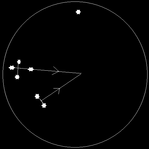 View of Southern Cross constellation