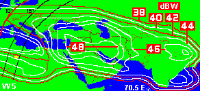 Eutelsat beam contours