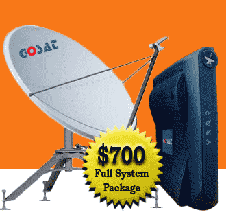 GOSAT Ku band antenna and ViaSAT surfbeam modem