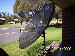 Dish pointing at Asiasat 3S satellite