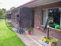 Satellite dishes pointing at INSAT 2E and PAS-8