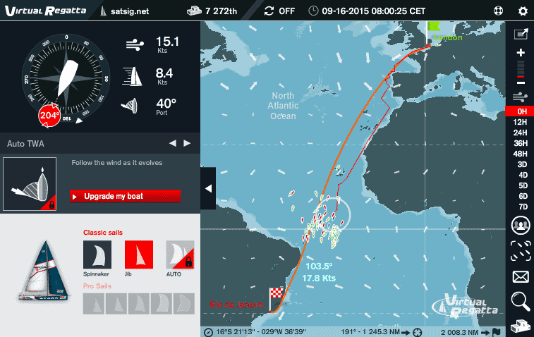 Several adjustments to keep wind angle between 40 and 50