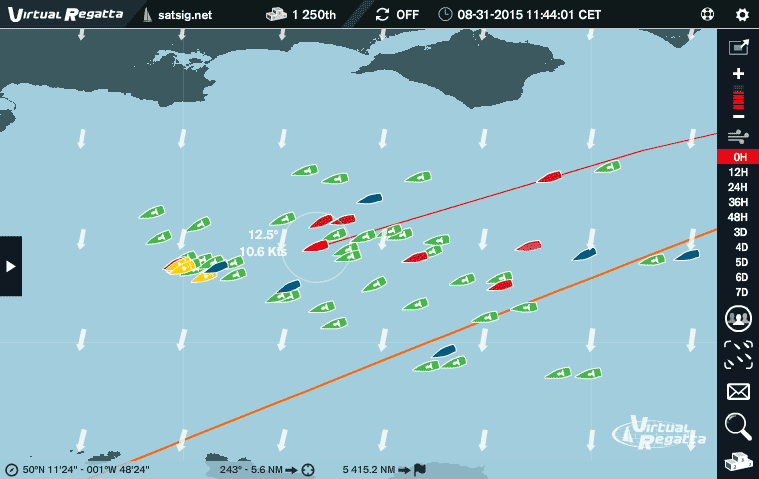 Pleasantly sailing along to the south of the Isle of Wight