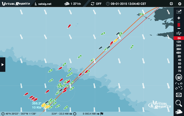 Wind is gradually changing direction ahead