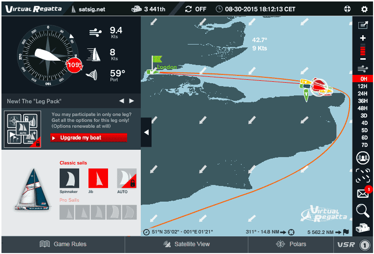 Clipper 15-16 sailing race start Southend on Sea to Margate