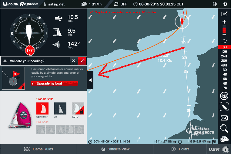 Intention now to proceed south