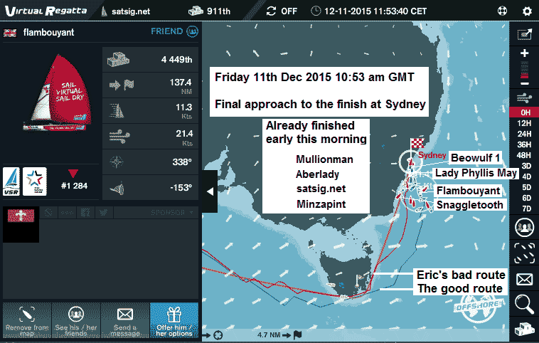 Approaching the Clipper 1516 Race finish in Sydney