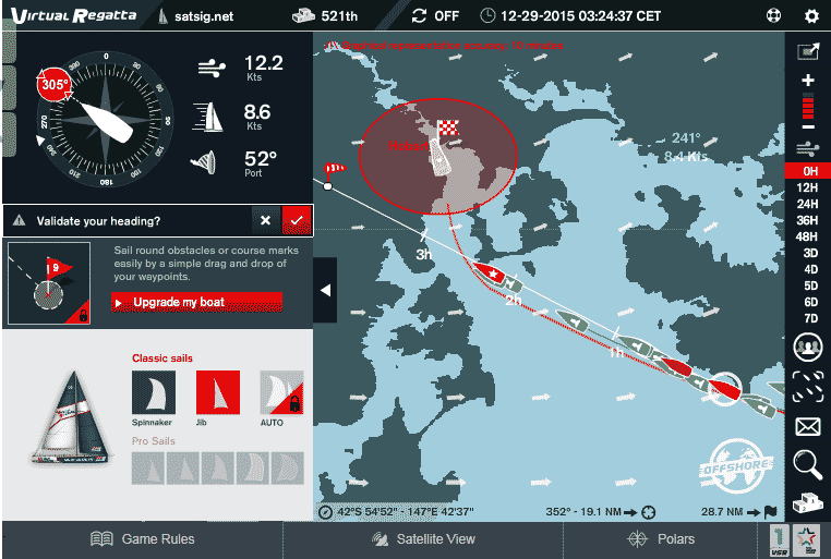 Approach to the finish at Hobart