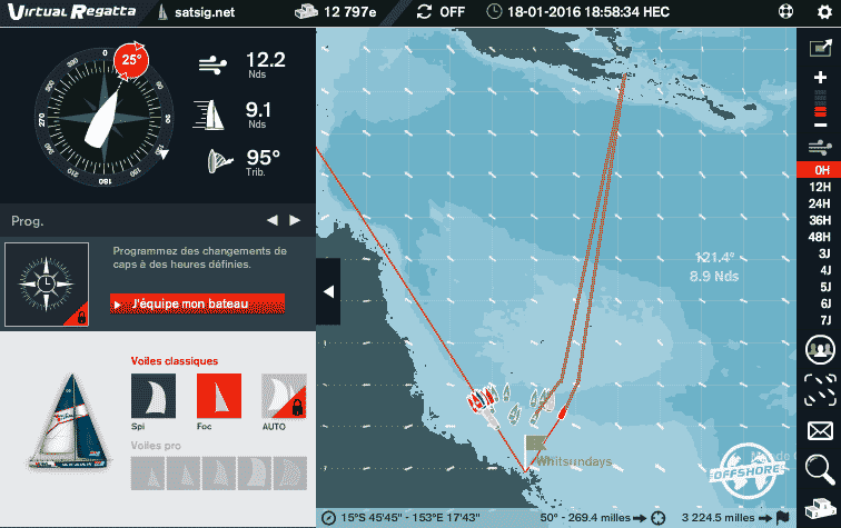 Alternative sailing routes to Soloman Sea