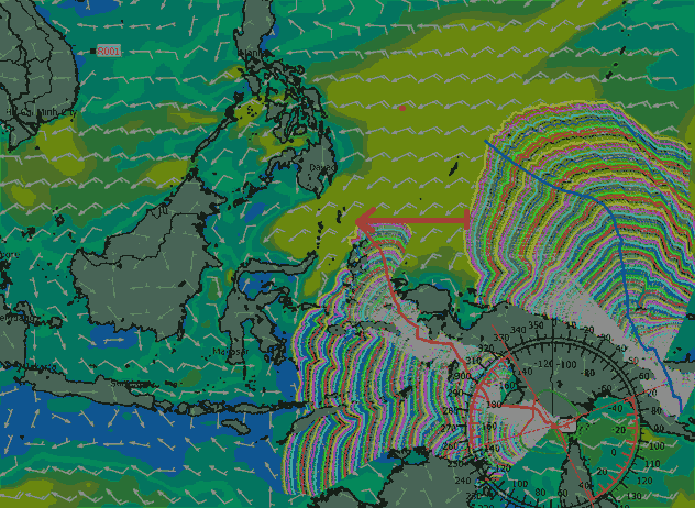 qtvlm comparison of the prospects for two sailing groups