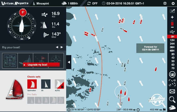 Many are gybing left to the west