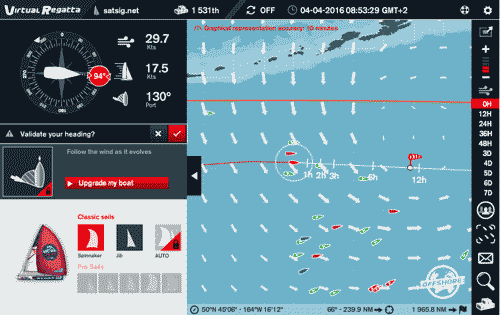 Great speeds 17.5 knots with perfect wind