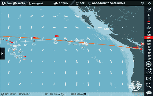 Expected positions 12 hr and 24hr ahead