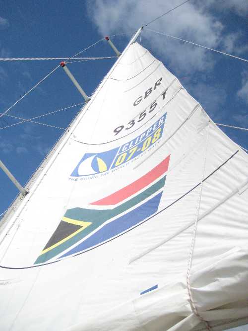 Mainsail trim on Clipper Durban