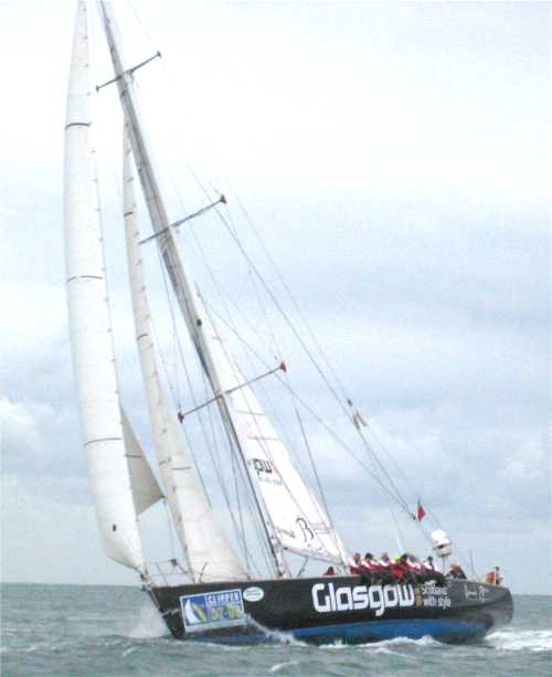 Sail trim on Clipper Glasgow