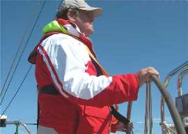 At the helm Glasgow Clipper ocean racing