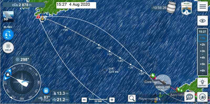 Across the southern Irish Sea, heading for the Fastnet Rock, south of Ireland