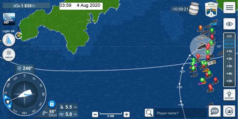 Sailing chart: Now heading for the Lizard