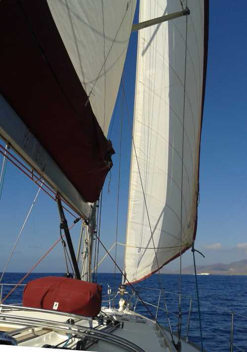 Upwind in very light wind
