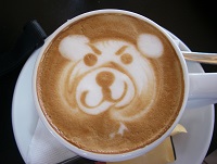 Pattern on capachino coffee cup