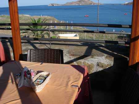 View down from breakfast table.
