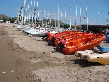 Boats on beach