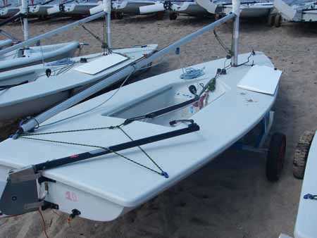 Laser sailing dinghy
