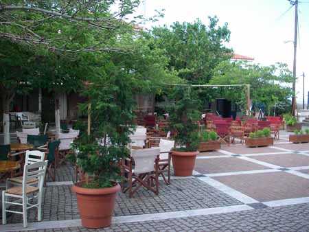Plati village square, next to the church.