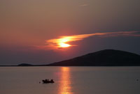 Sunset over Mount Athos