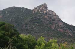 Mountain view to the west - Darth Vadar rock