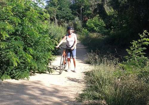 Cycling along the old railway track