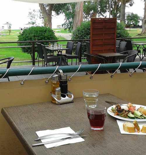 Dining on the terrace