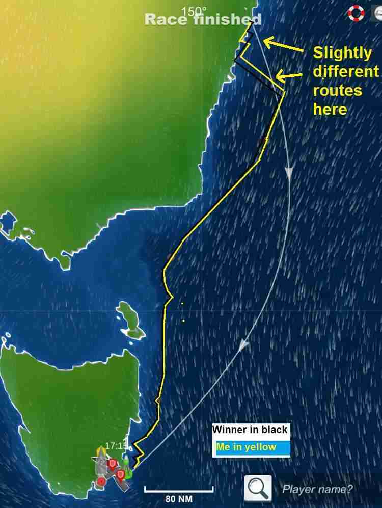 Sydney to Hobart routing : overall
