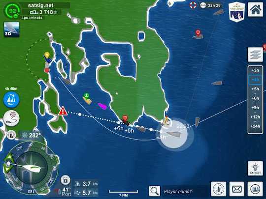 Rounding Tasman island