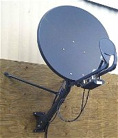 Wildblue type dish installed by satellite internet installer in Manitoba, Canada