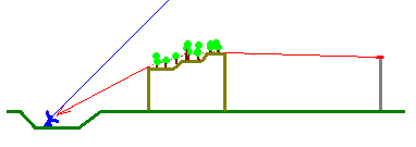 Site shielding using evergreen shrubs and trees