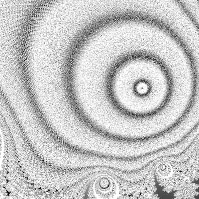 Mandelbrot image : black and white waves