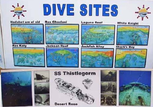 Maps of the dive sites