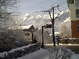 Ski bus stop in Kaprun