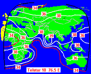 Telstar 10 C footprint