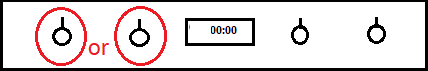 Clock time display on SMEG cooker oven without buttons