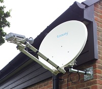Tooway satellite dish for business application