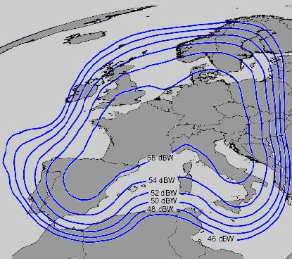 Tooway  Ka band downlink Eurobeam coverage