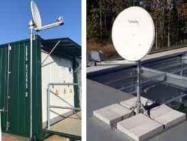 2 Twoway satellite dish installations