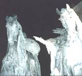 Tribal leaders/horse figures in Hero's Square, Budapest