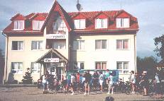 Hotel Panorama at Tiszaors Furdo, bath via gate opposite