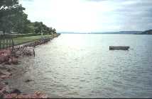 View from cycle track near end of lake