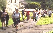 Walking in France: setting off for walk near St Julien Chapteuil