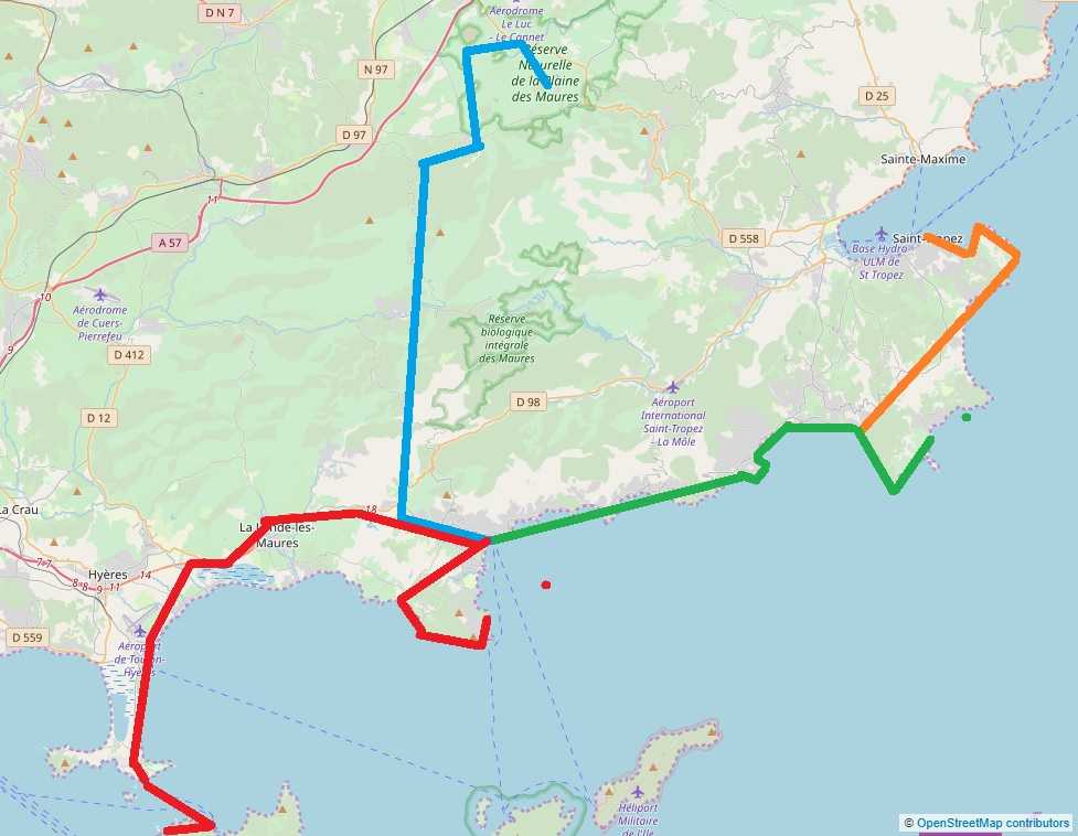 Map of La Lavandu area